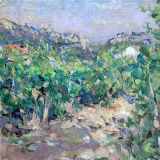 Diana Maxwell Armfield (b. 1920) Vines below San Gimignano 10 x 10in.